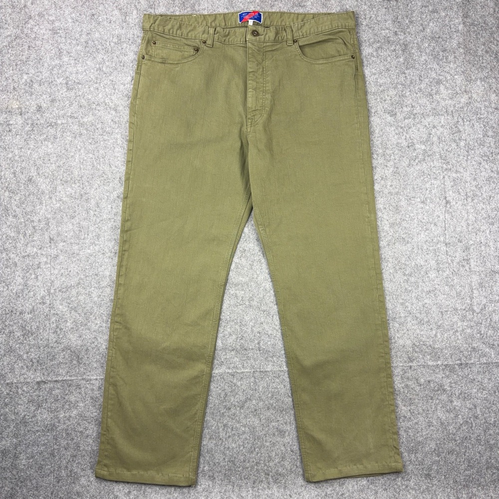Best Made Co Pants Mens 36x32 Olive Green Straight 5 Pocket Twill Made in Italy